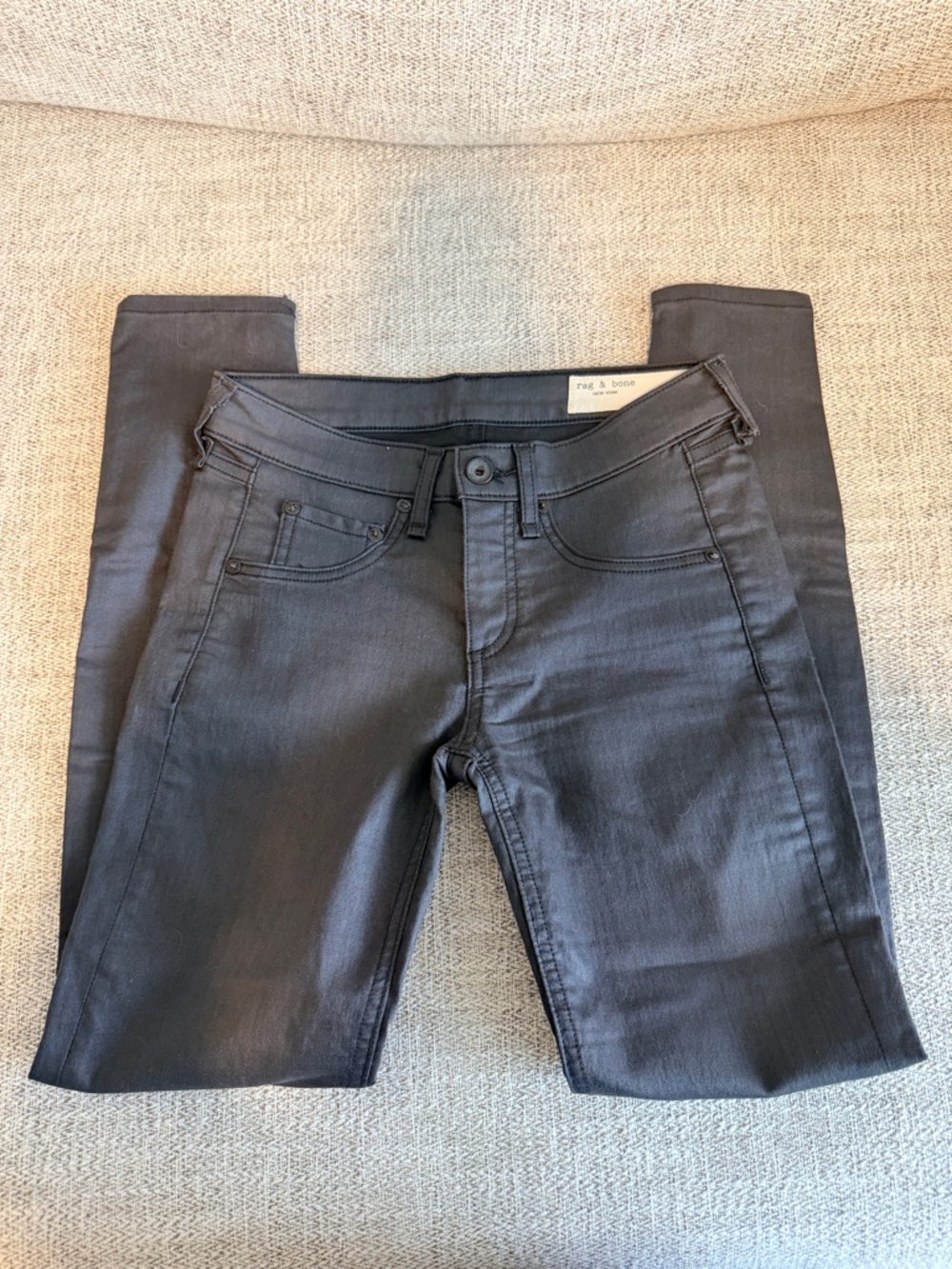 rag & bone Black High-Rise Skinny Jeans